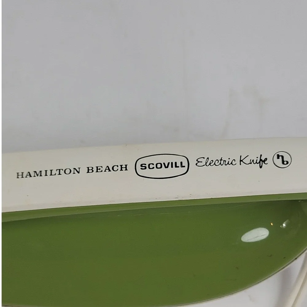Vintage Hamilton Beach Scovill Electric Knife Avocado Green Model 293-1 USA Made